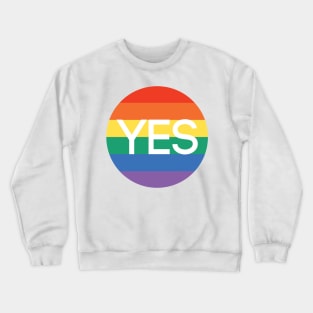 YES, Scottish Independence Pride Flag Coloured Circle Design Crewneck Sweatshirt